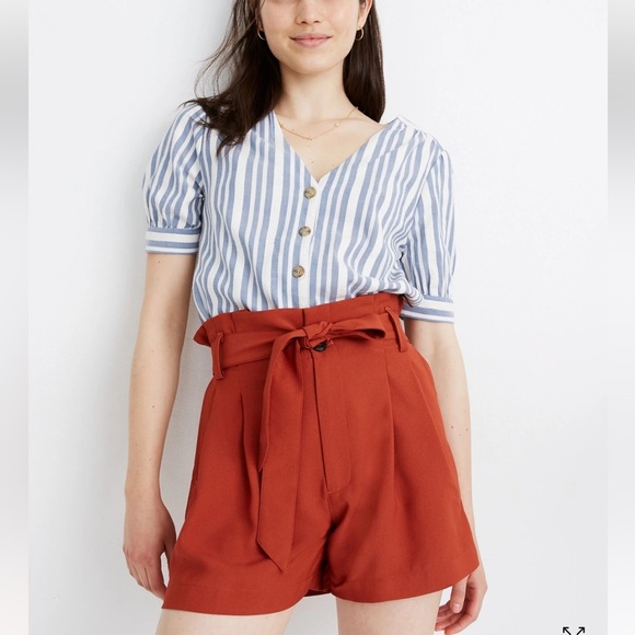 Madewell Drapey Paperbag‎ Shorts 14 - Picture 1 of 8